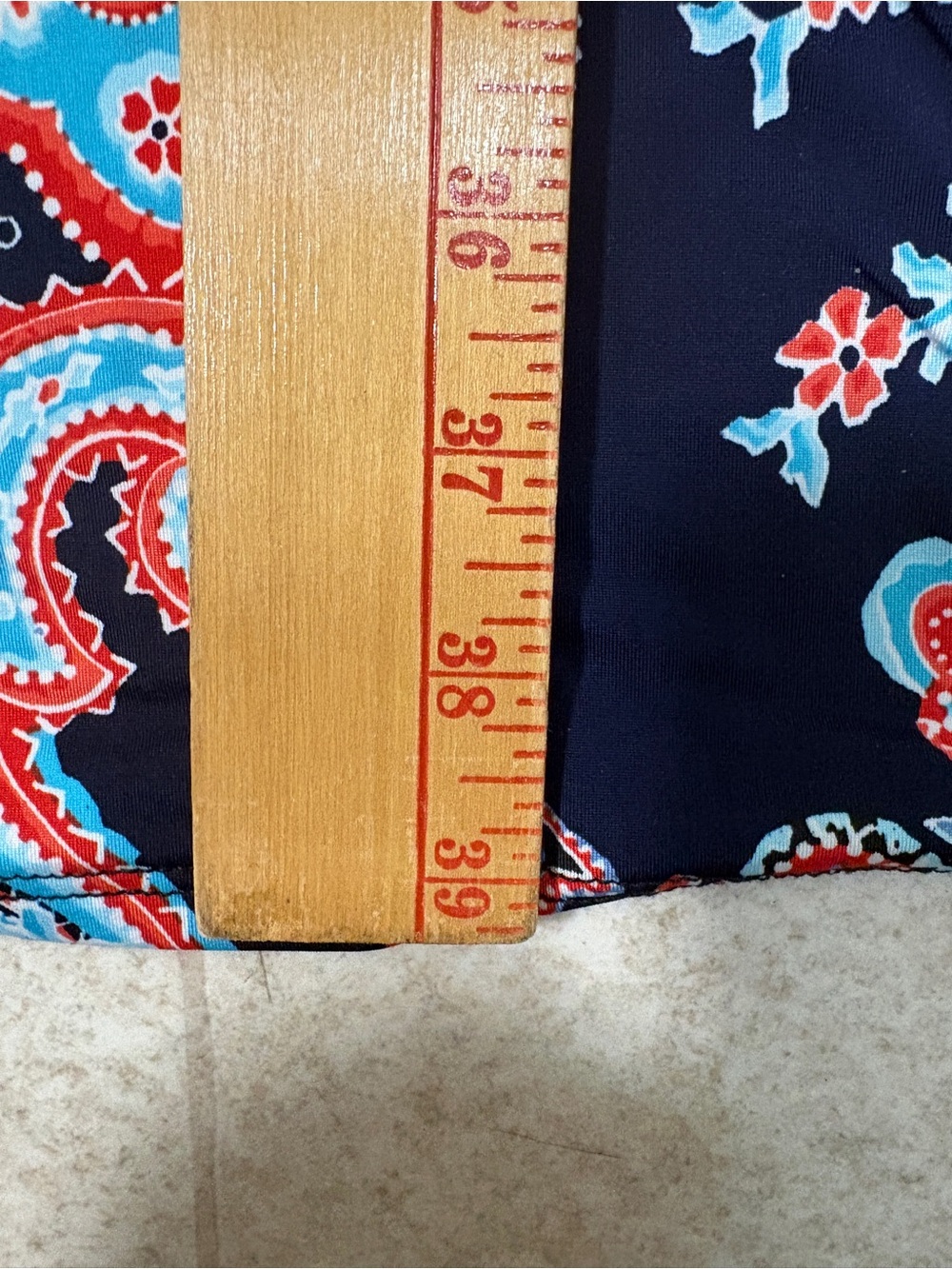 Gilli Paisley A-Line Skirt with Teal & Coral Accents Size 2XL - Picture 2 of 5